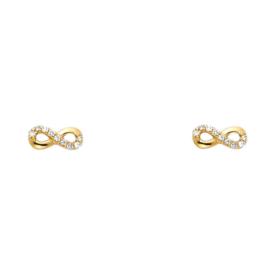14KT REAL GOLD STUD EARRINGS FOR KIDS