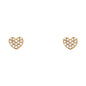 14KT REAL GOLD HEART STUD EARRINGS FOR KIDS