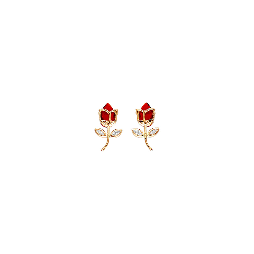 14KT REAL GOLD STUD EARRINGS FOR KIDS
