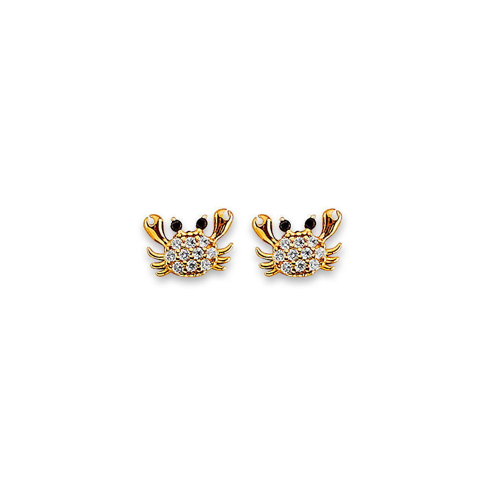 14KT REAL GOLD STUD EARRINGS FOR KIDS
