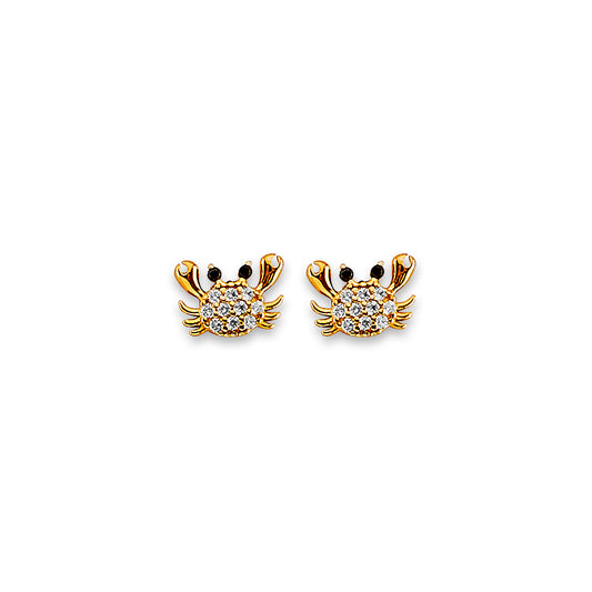 14KT REAL GOLD STUD EARRINGS FOR KIDS