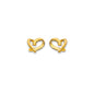 14KT REAL GOLD HEART STUD EARRINGS FOR KIDS