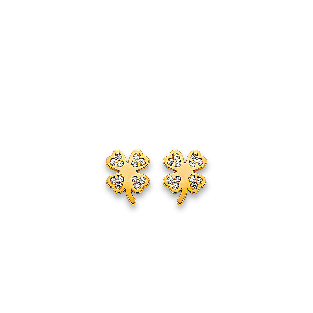 14KT REAL GOLD STUD EARRINGS FOR KIDS