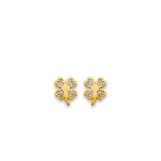 14KT REAL GOLD STUD EARRINGS FOR KIDS