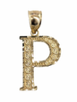 10kt Real Gold Initials Block Letter A - Z Pendant