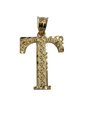 10kt Real Gold Initials Block Letter A - Z Pendant