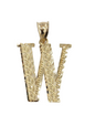 10kt Real Gold Initials Block Letter A - Z Pendant