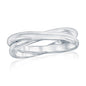 Sterling Silver, Polished 'X' Design Ring