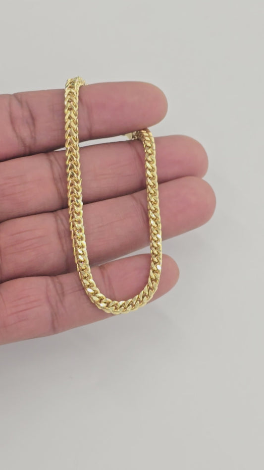 10KT REAL GOLD FRANCO BRACELET 4MM 8 INCH