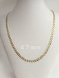 14kt Real Solid Gold Cuban Curb Diamond Cut Chain 3.7 mm 4.7 mm 5.7 mm