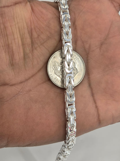 925 Sterling Silver Byzantine Chain 5.5 mm