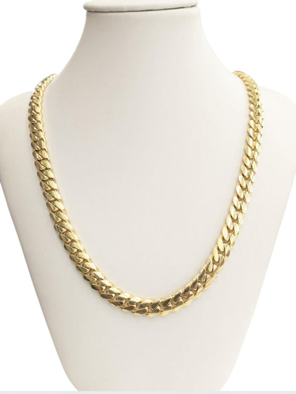 10K REAL GOLD SOLID MIAMI CUBAN CHAIN 7.9MM