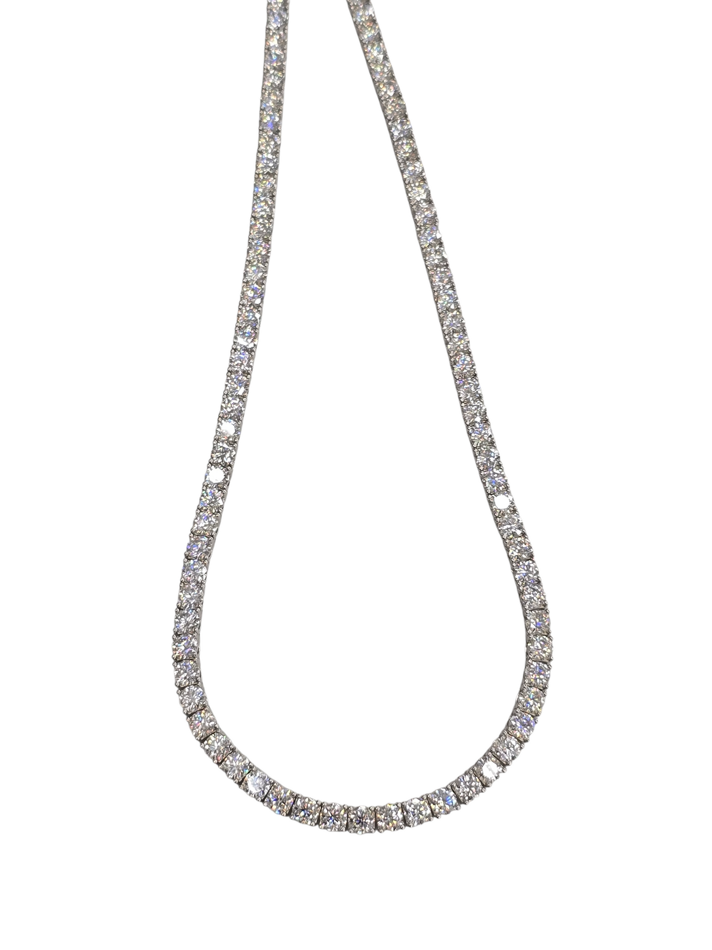 925 STERLING SILVER MOISSANITE DIAMOND TENNIS CHAIN 4MM