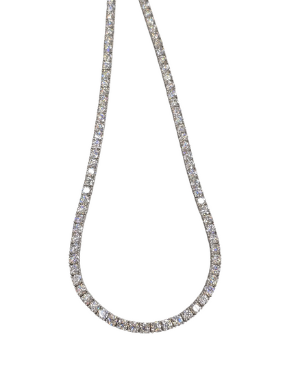 925 STERLING SILVER MOISSANITE DIAMOND TENNIS CHAIN 4MM