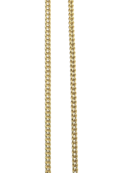 14kt REAL GOLD HOLLOW FRANCO CHAIN 3MM
