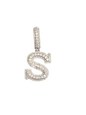 925 Sterling Silver Moissanite Diamond Initial A to Z Pendant