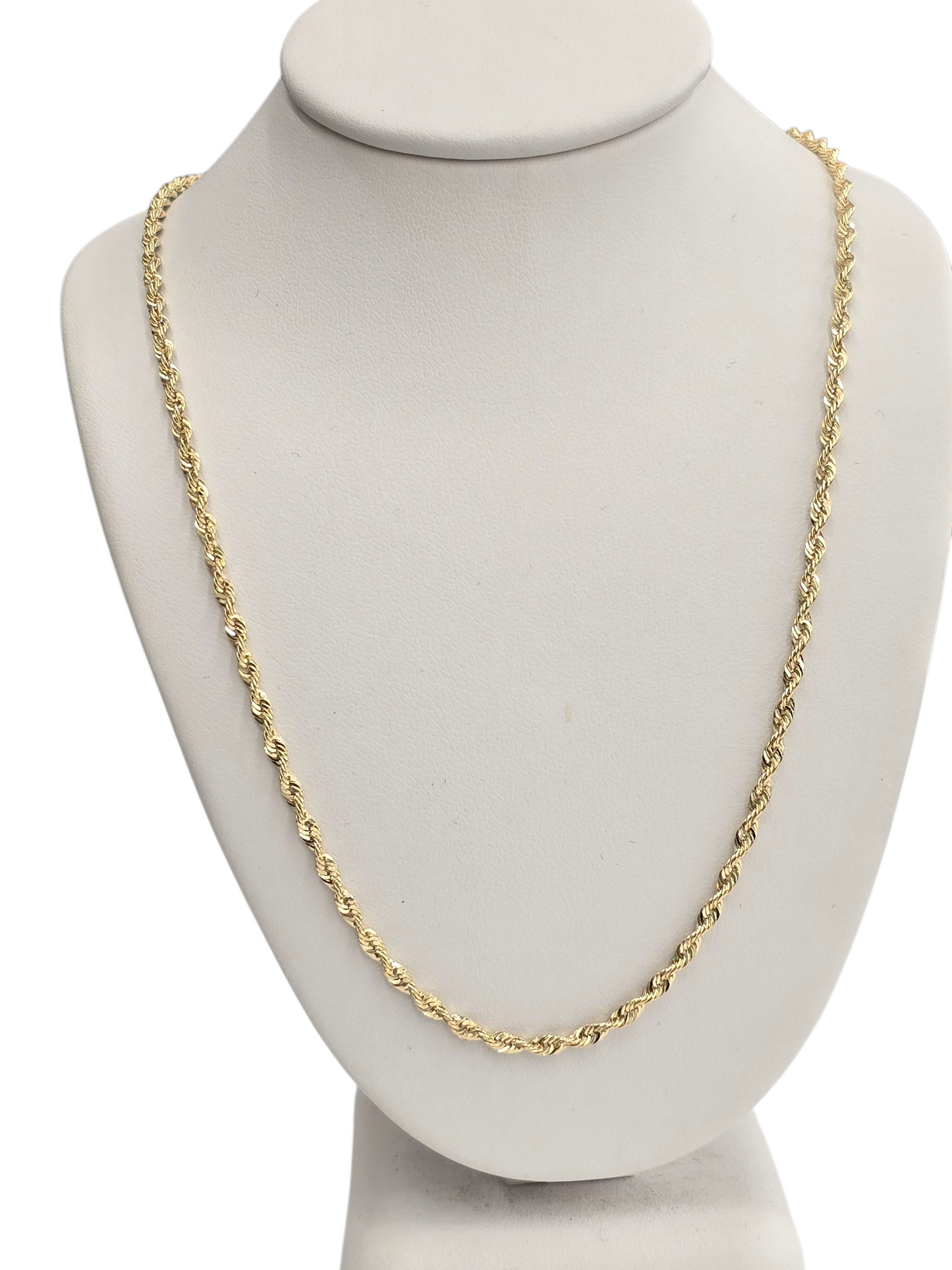 10KT REAL GOLD ROPE CHAIN 2.2MM