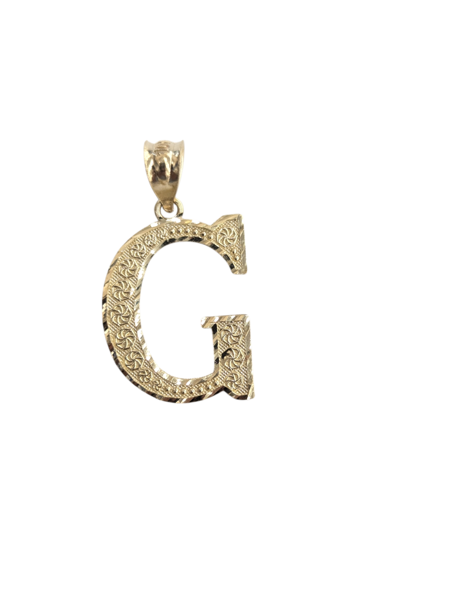 10kt Real Gold Block Letter Initials A - Z