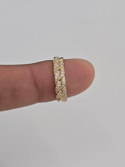 10kt REAL GOLD CUBAN LINK RING FOR MEN AND WOMEN
