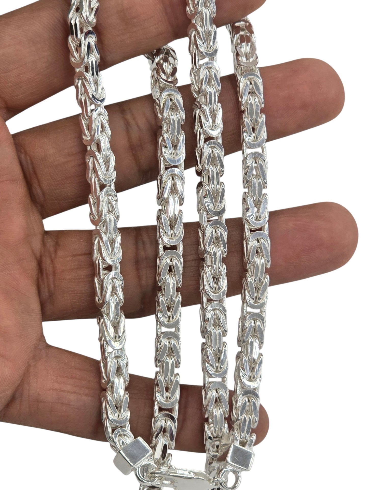 925 Sterling Silver Byzantine Chain 5.5 mm