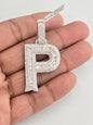 925 STERLING SILVER MOISSANITE DIAMOND INITIAL LETTER PENDANT