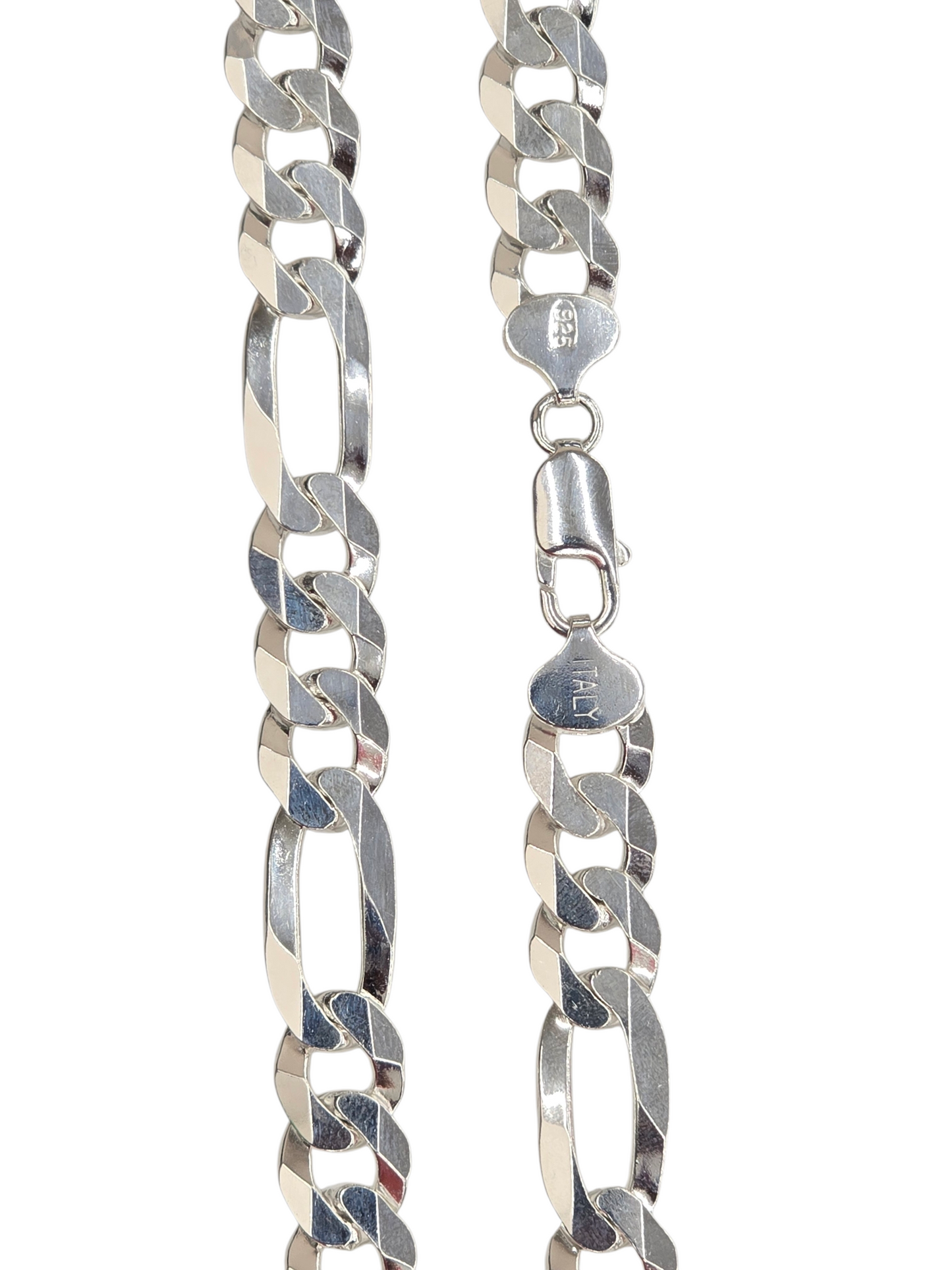 925 STERLING SILVER FIGARO CHAIN 10 MM