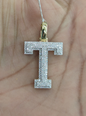 Real Diamond 10kt Yellow Gold Initial A - Z Pendant