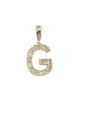 REAL DIAMOND 10KT GOLD BLOCK LETTER INITIAL A TO Z FOR MEN AND WOMEN
