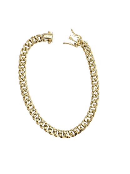 10KT REAL GOLD MIAMI CUBAN BRACELET 5.9 MM 7.5 INCHES
