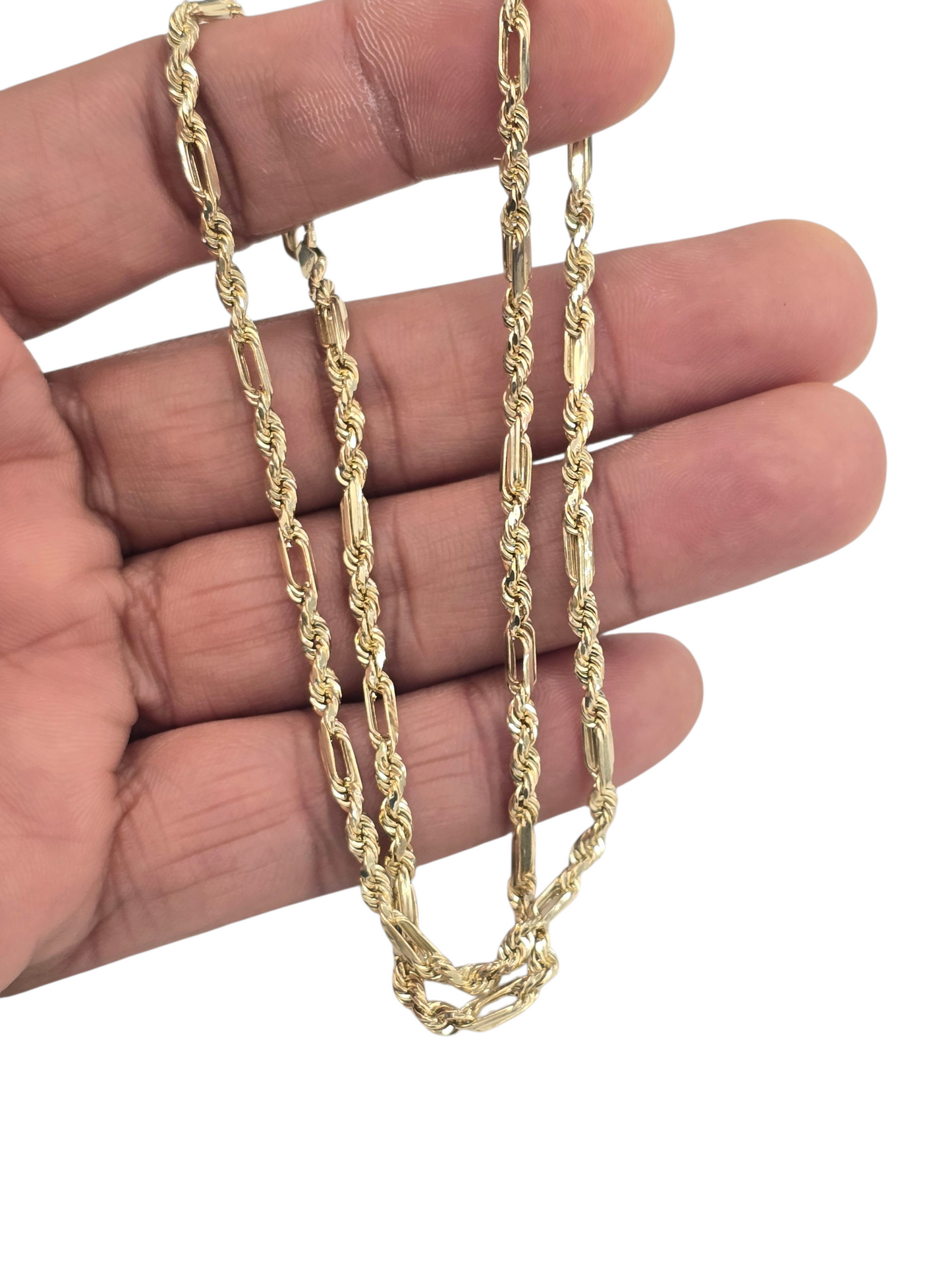 10KT REAL GOLD MILANO CHAIN 3 MM 18 INCHES