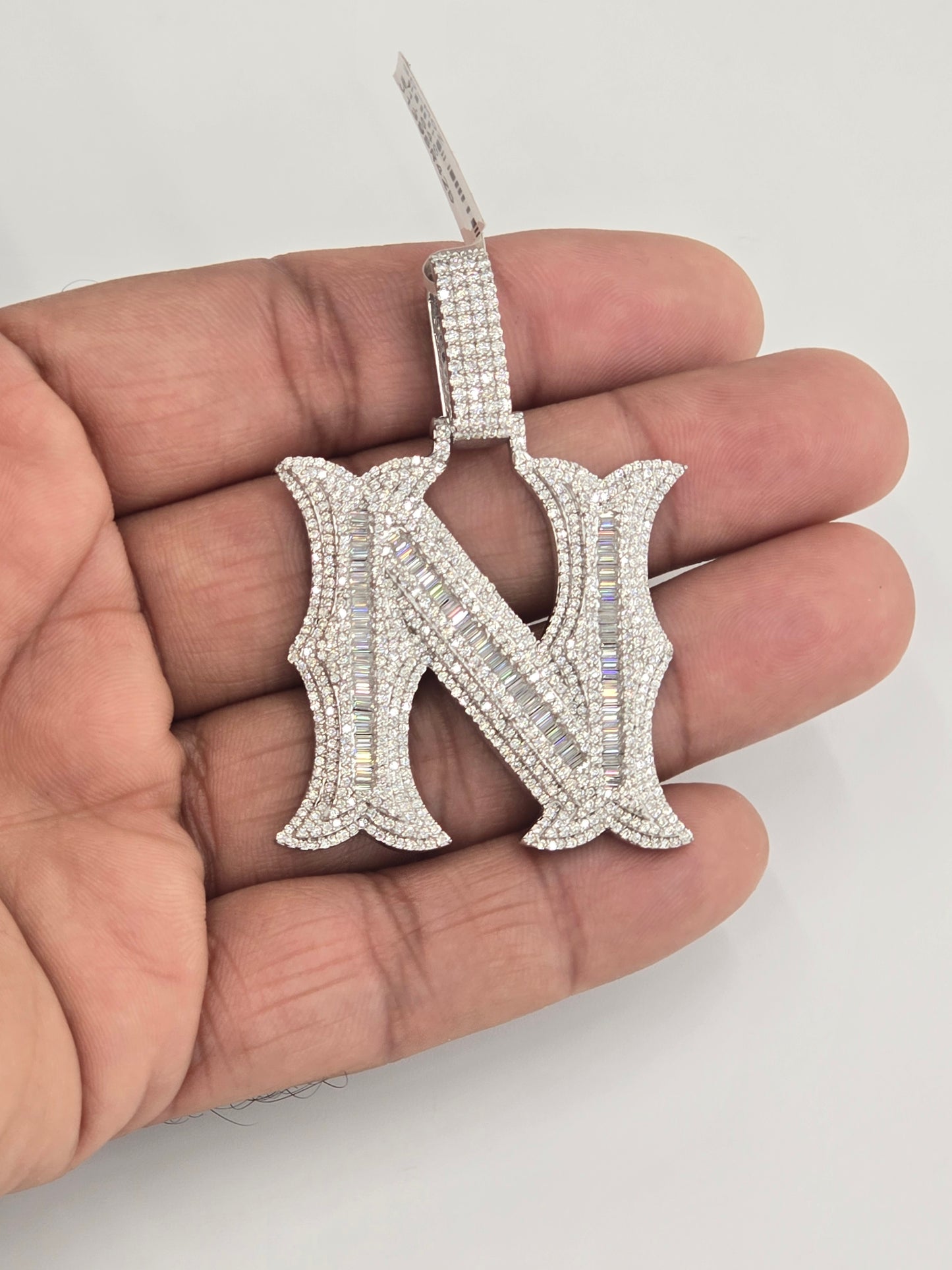 925 STERLING SILVER MOISSANITE DIAMOND INITIAL LETTER PENDANT