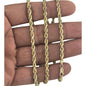 10KT REAL YELLOW GOLD SOLID ROPE CHAIN 4MM FOR MEN AND WOMEN
