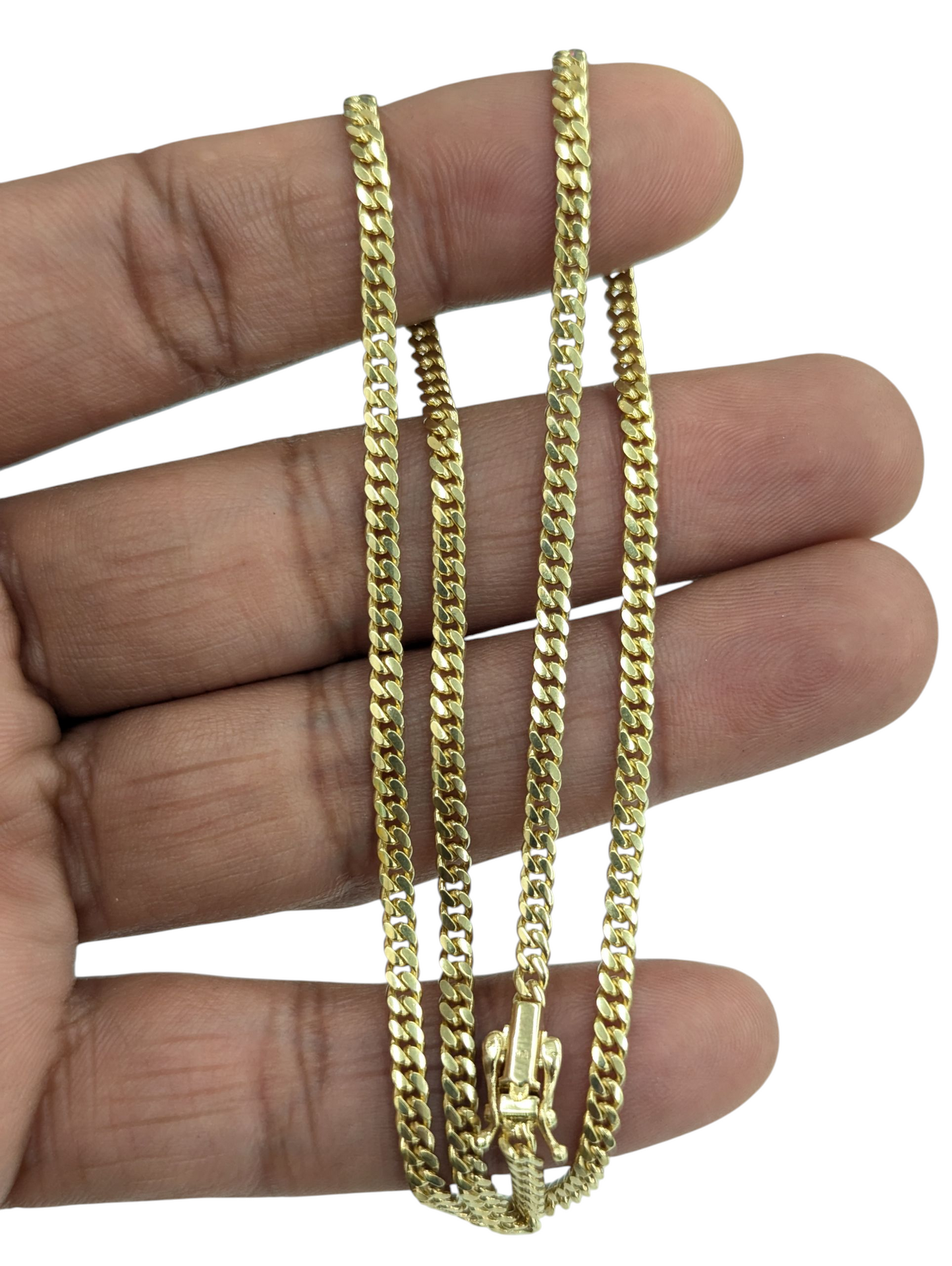 10KT REAL GOLD SOLID MIAMI CUBAN CHAIN 3MM