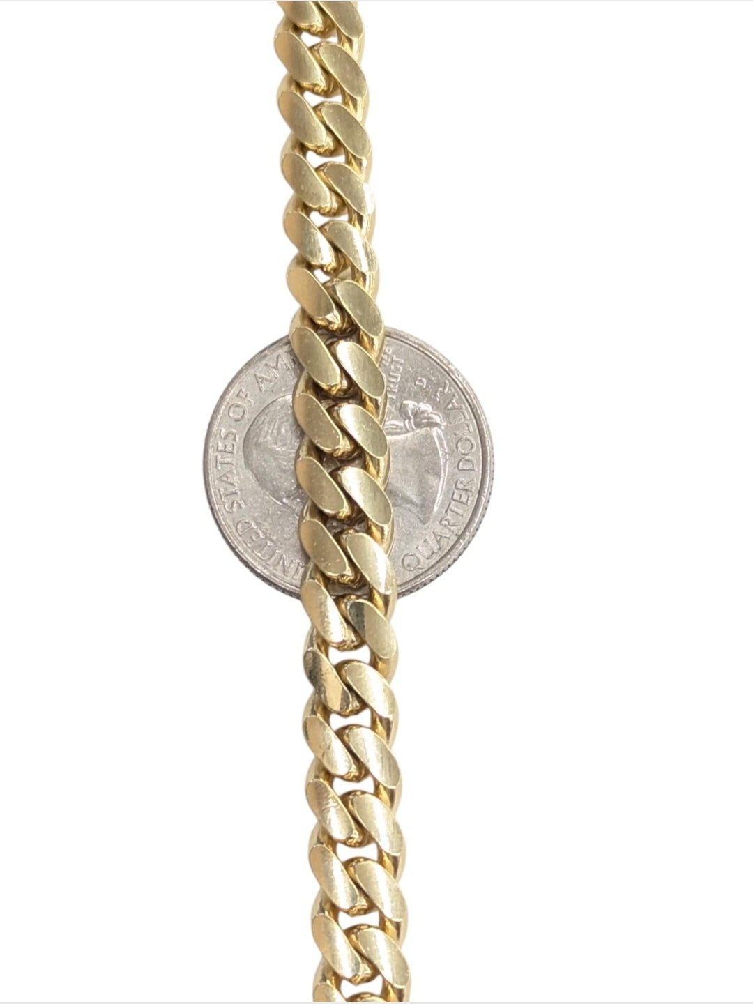 10K REAL GOLD SOLID MIAMI CUBAN CHAIN 7.9MM