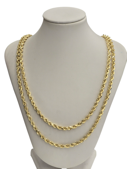 14KT REAL GOLD ROPE CHAIN 5MM