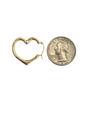 14KT REAL GOLD HEART STYLE HOOP EARRING