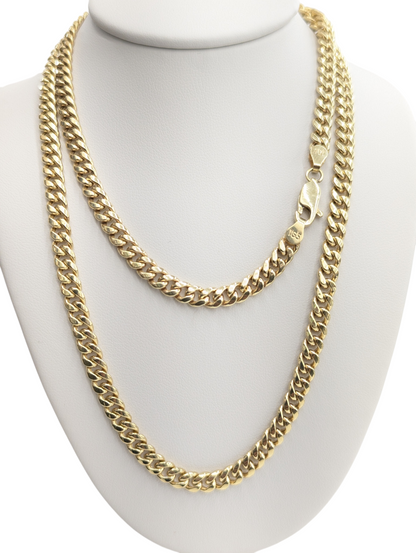 10kt Real Gold Miami Cuban Style Chain 4.5 mm