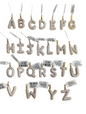 REAL DIAMOND 10KT TWO TONE BUBBLE LETTER A- Z PENDANT