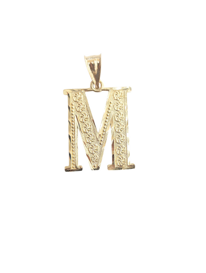 10kt Real Gold Block Letter Initials A - Z