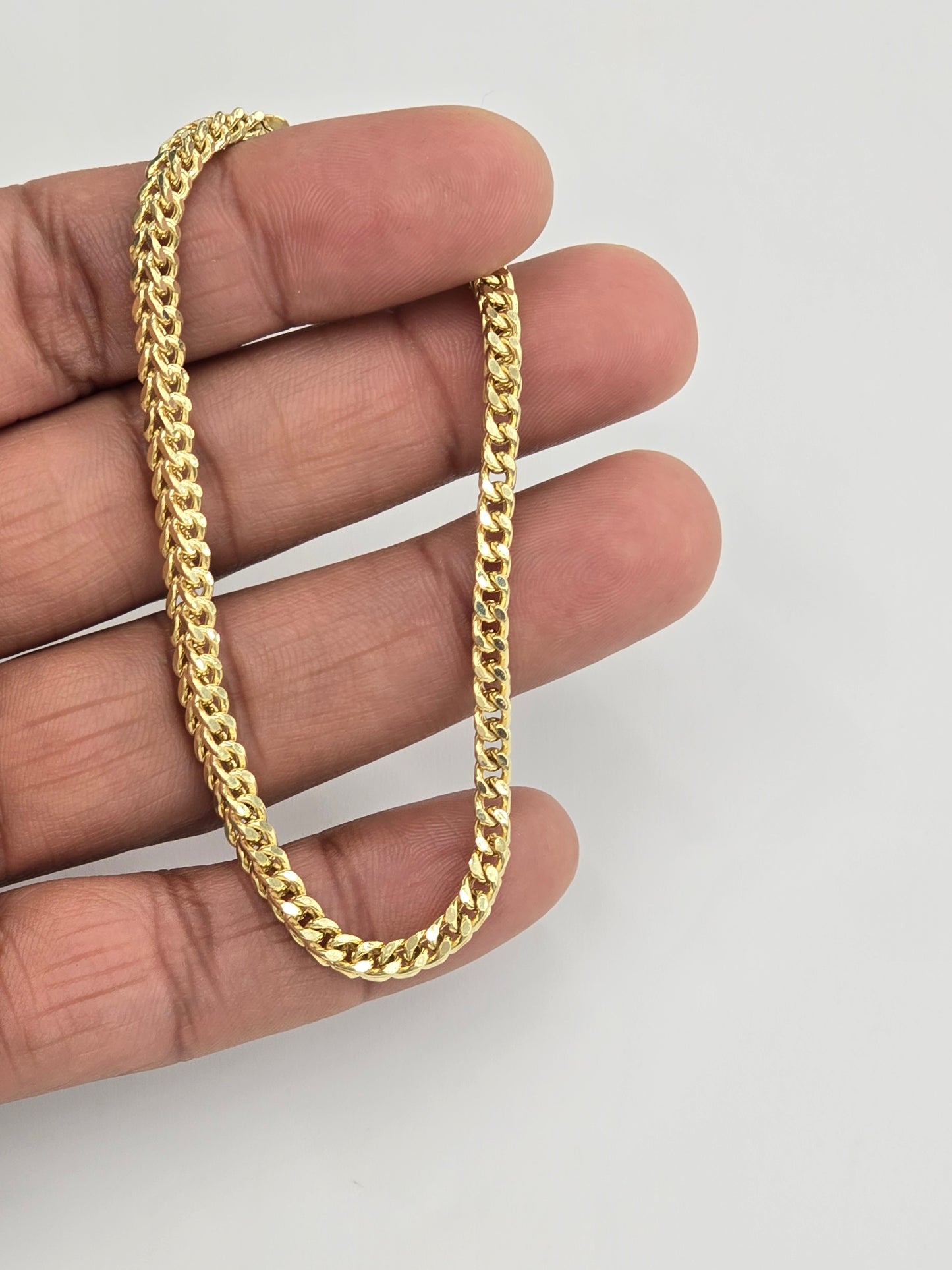 10KT REAL GOLD FRANCO BRACELET 4MM 8 INCH