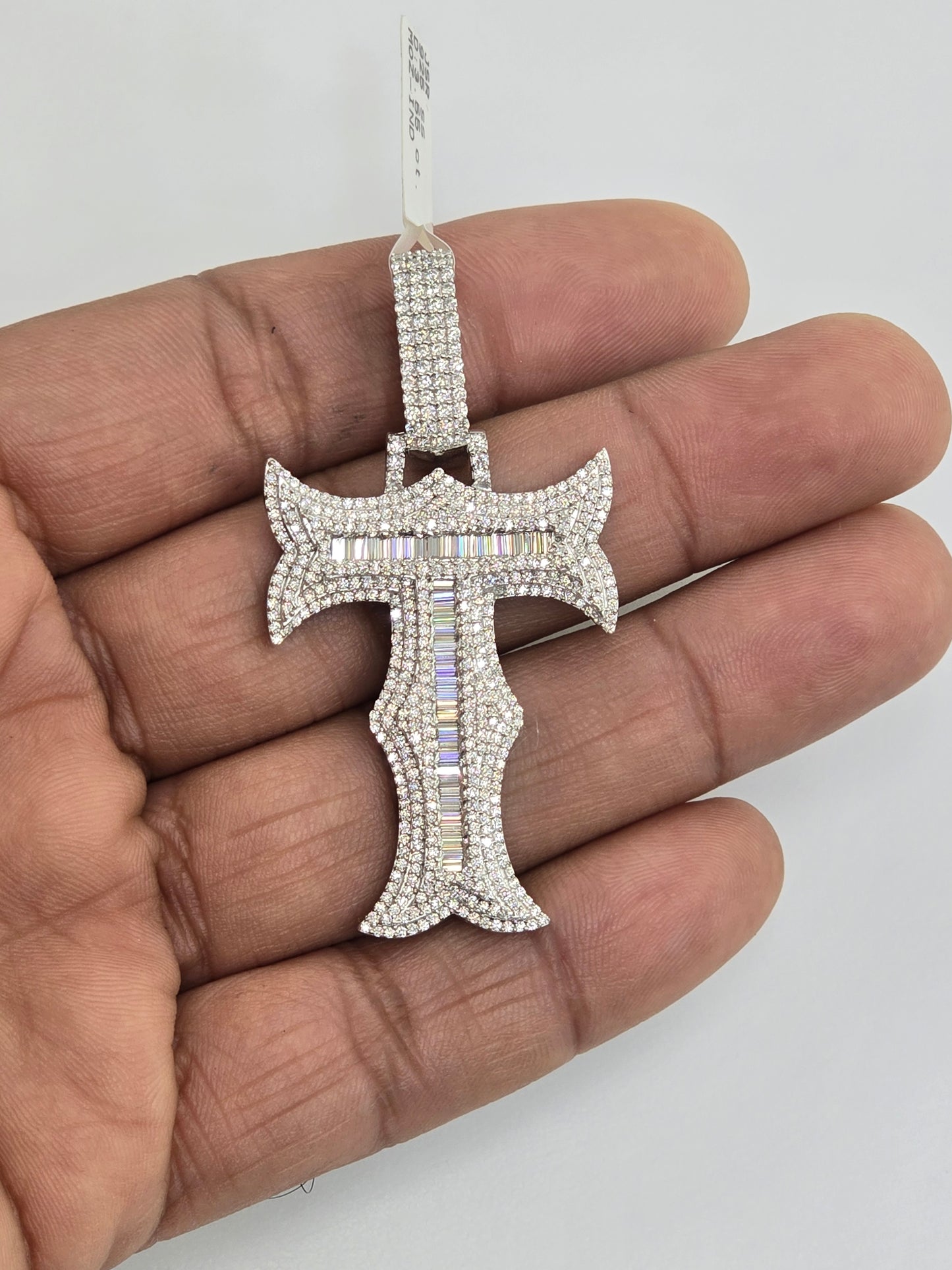 925 STERLING SILVER MOISSANITE DIAMOND INITIAL LETTER PENDANT