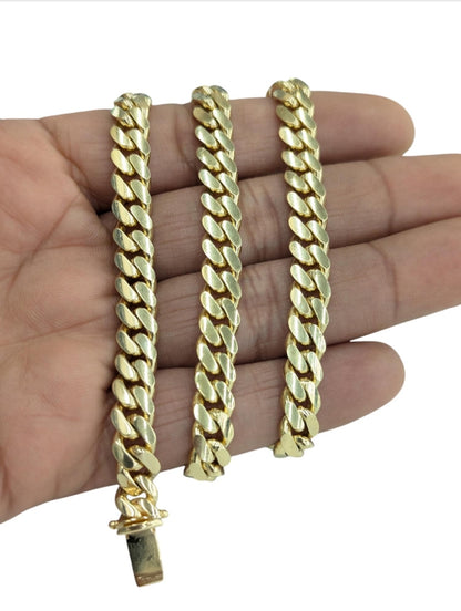 10K REAL GOLD SOLID MIAMI CUBAN CHAIN 7.9MM