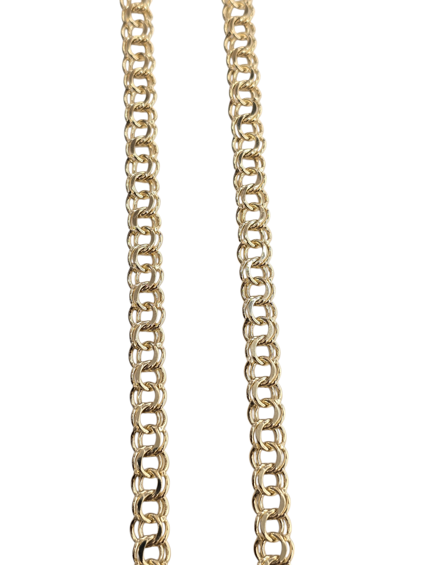 10kt Real Solid Gold Chino link Chain 7mm