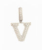 925 Sterling Silver Moissanite Diamond Initial A to Z Pendant