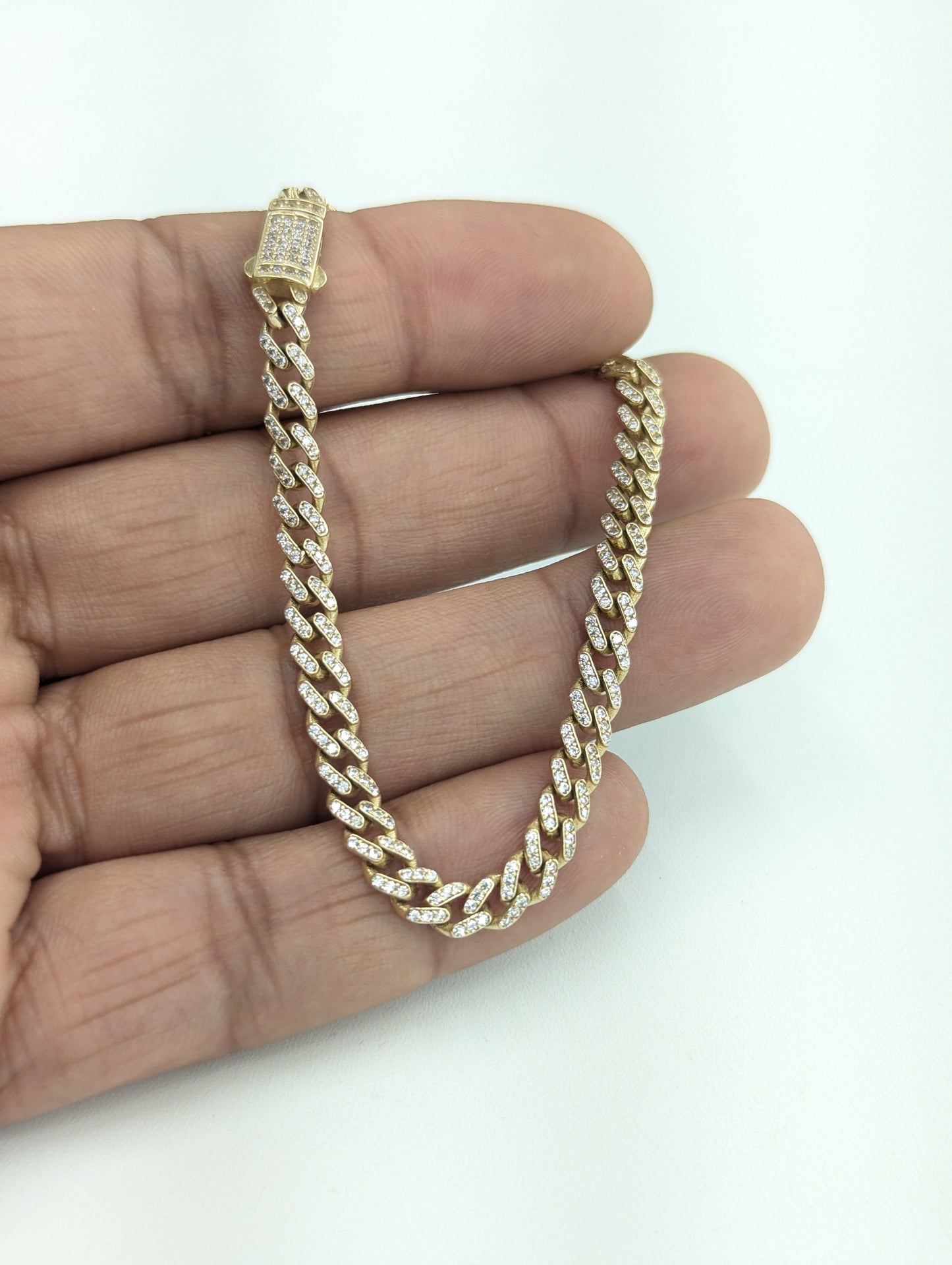 14KT REAL GOLD MIAMI CUBAN BRACELET