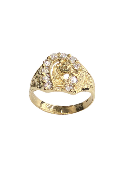 14KT REAL GOLD HORSESHOE RING