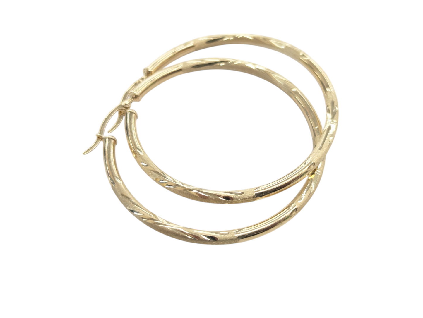 10KT REAL GOLD HOOP EARRING