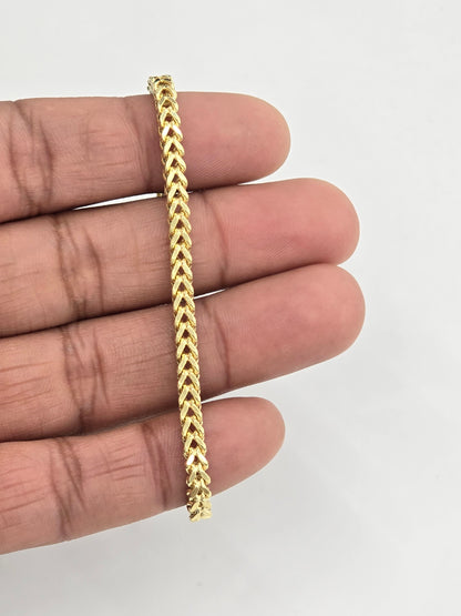 10KT REAL GOLD FRANCO BRACELET 4MM 8 INCH