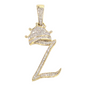 REAL NATURAL DIAMOND 10KT GOLD INITIAL A TO Z PENDANT