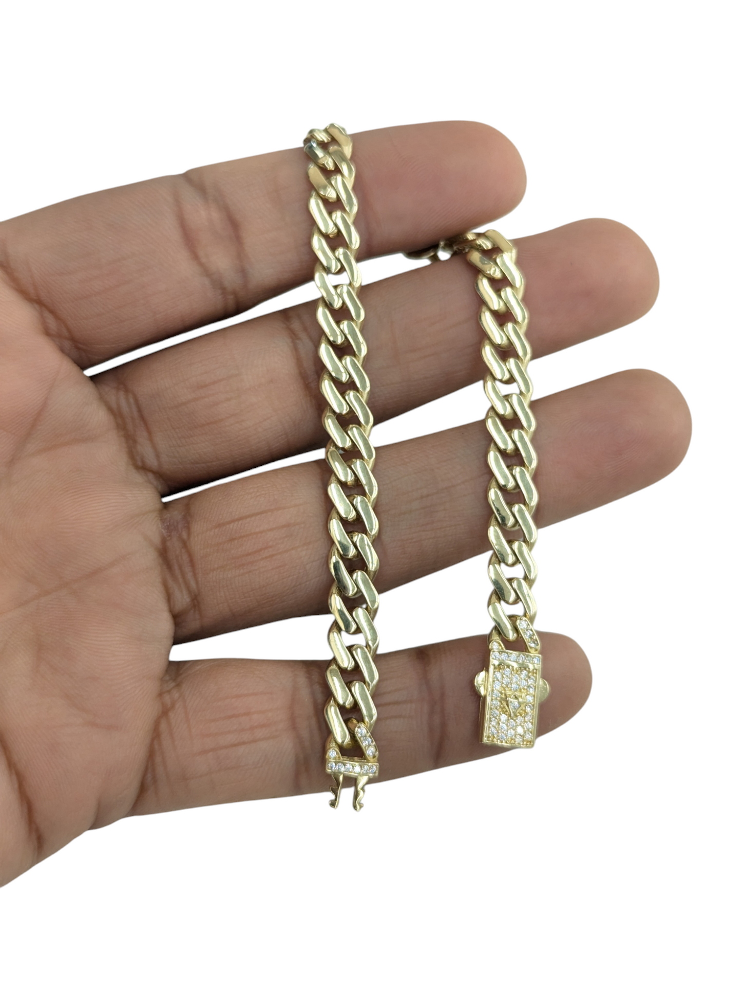 14kt Real Gold Miami Cuban Style Bracelet